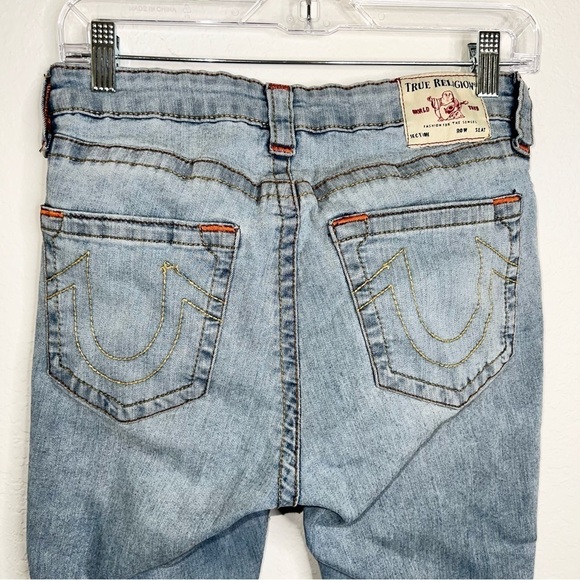 True Religion Jeans Women Size 30 Skinny Jennie Curvy Mid Rise Blue 28”    D - Picture 4 of 12